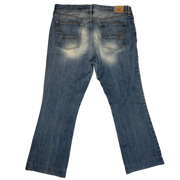 American Eagle Outfitters Hipster Fit Womens Jeans Tag 14 Blue Mid-Rise W36xL31 - Picture 7 of 12